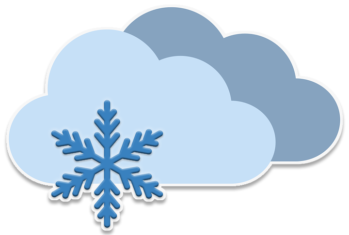 Blue clouds with a snowflake