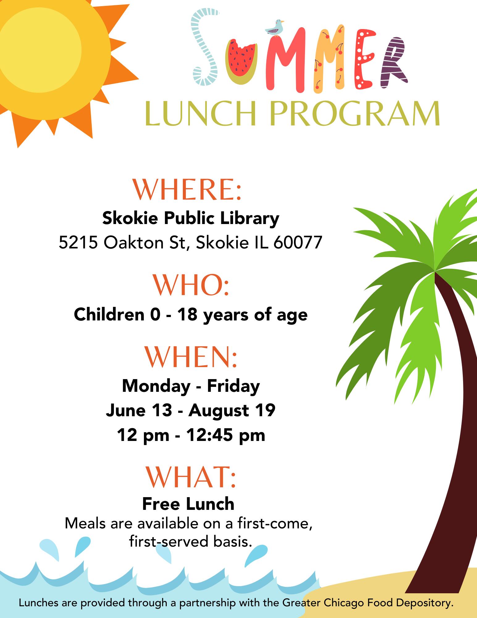Library Lunch Program flyer