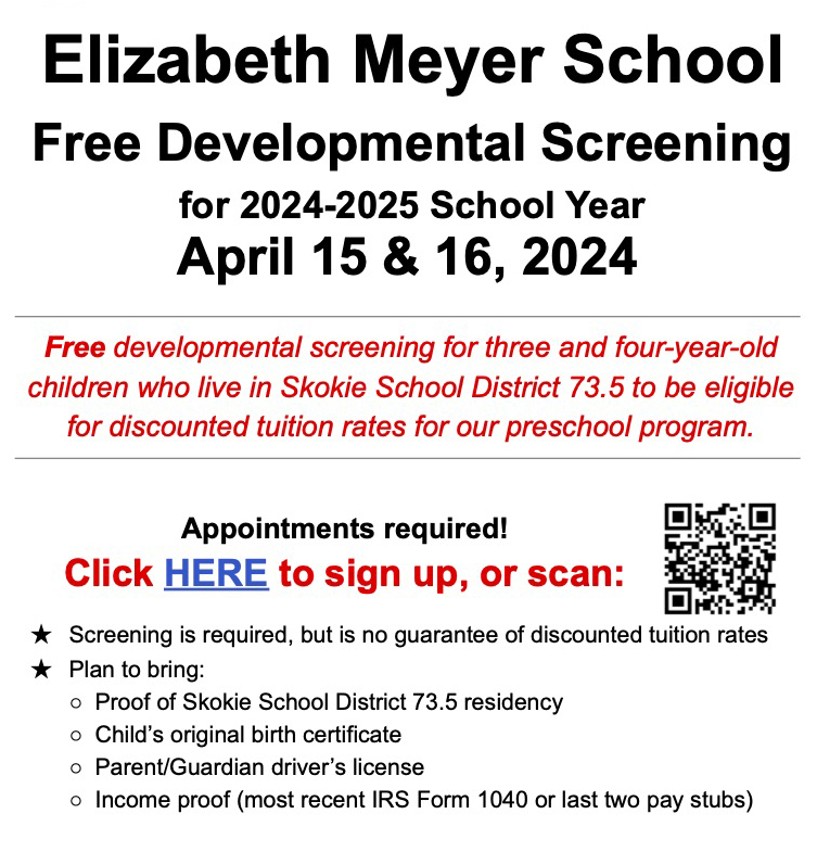 Developmental Screening flyer 2024