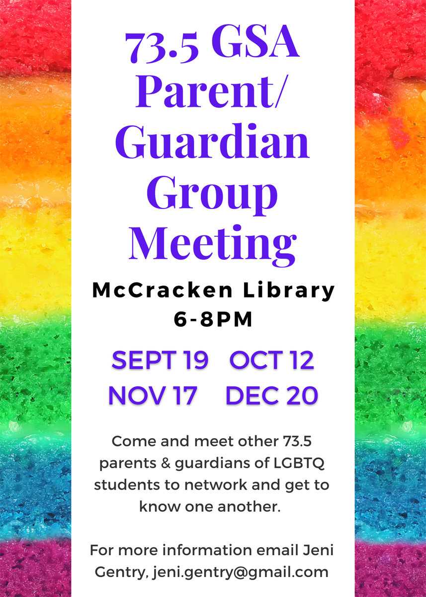 GSA Parent/Guardian Group Meeting flyer