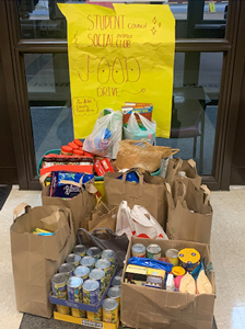 photo of food drive items