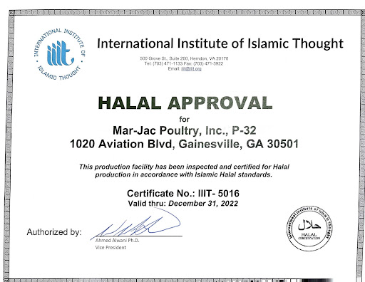 Halal Approval Certificate
